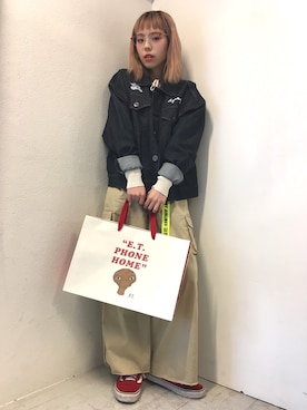 「E.T.」｜「アイテム（ジャケット/アウター）」を使った、瀬戸あゆみさん（レディース・152cm）の春コーディネート