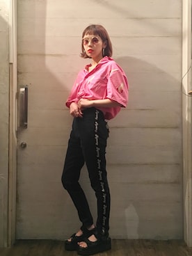 「alan mikli（アランミクリ）のアイテム」を使った、瀬戸あゆみさん（レディース・152cm）の夏コーディネート