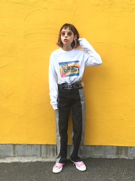 「alan mikli（アランミクリ）のアイテム」を使った、瀬戸あゆみさん（レディース・152cm）の夏コーディネート