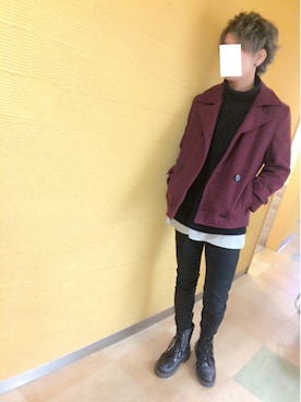 「Dr. Martens（ドクターマーチン）のアイテム（レインシューズ）」を使った、HEROさん（メンズ・172cm）の秋コーディネート