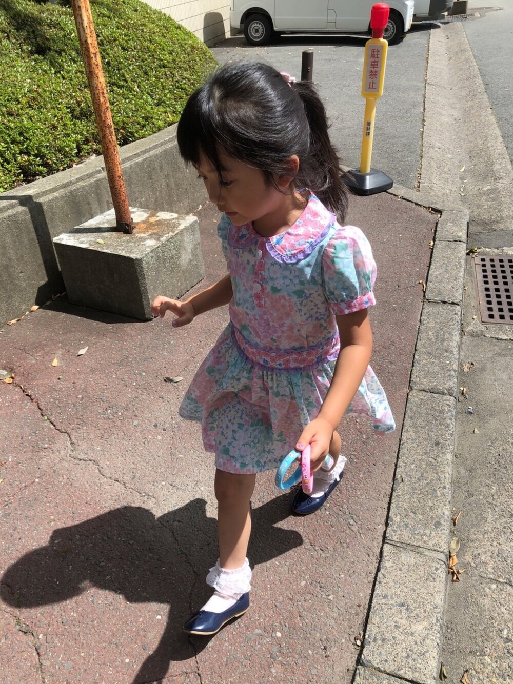 「夏コーデ、フェフェ、fafa」｜「fafaのBEATRIX | ワンピース（ワンピース、グリーン系）」を使った、poccciさん（キッズ・110cm）の夏コーディネートの1枚目の写真