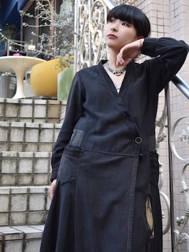「高円寺」｜「アイテム（その他アウター）」を使った、はちみつさん（レディース・149cm）の秋コーディネート