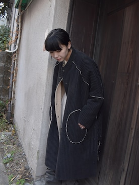 「RICK OWENS」｜「アイテム（その他アウター）」を使った、はちみつさん（レディース・149cm）の冬コーディネート