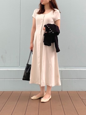 「ME AND HER（ミーアンドハー）のアイテム」を使った、MIYUさん（レディース・156cm）の夏コーディネート