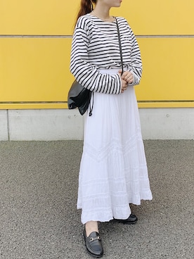 「ME AND HER（ミーアンドハー）のアイテム」を使った、MIYUさん（レディース・156cm）の秋コーディネート