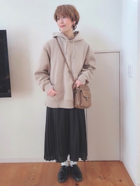 「ルーズソックス」｜ゆりあのこあらさん（レディース・160cm・30代）の冬コーディネート