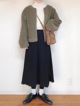 「オックスフォードシューズ」｜「アイテム（ジャケット/アウター）」を使った、ゆりあのこあらさん（レディース・158cm）の秋コーディネート