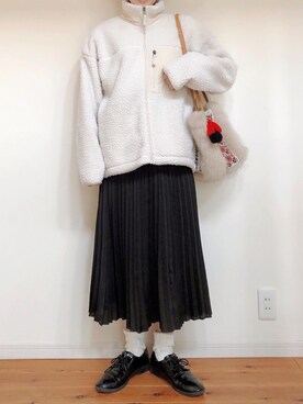 「オックスフォードシューズ」｜「アイテム（ジャケット/アウター）」を使った、ゆりあのこあらさん（レディース・158cm）の秋コーディネート