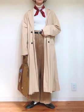 「hagumu（ハグム）のアイテム」を使った、ゆりあのこあらさん（レディース・158cm）の冬コーディネート