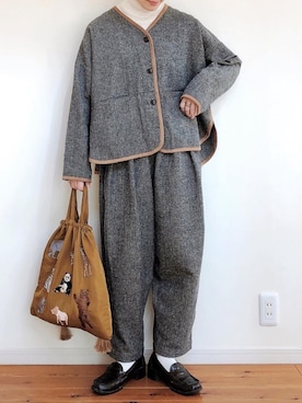 「SO（エスオー）のアイテム（ジャケット/アウター）」を使った、ゆりあのこあらさん（レディース・158cm）の冬コーディネート