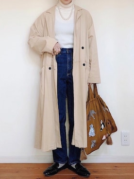 「hagumu（ハグム）のアイテム」を使った、ゆりあのこあらさん（レディース・158cm）の冬コーディネート