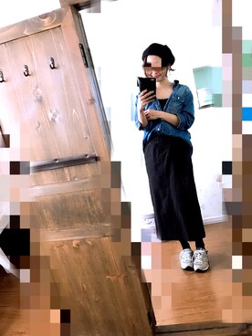 「UNIQLOコーデ」｜「アイテム（ハンチング/ベレー帽）」を使った、てみらんさん（レディース・153cm）の春コーディネート