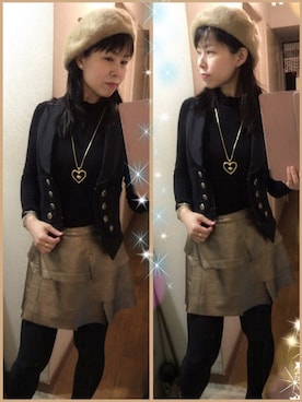 「MONET（モネ）のアイテム」を使った、yuririn0410さん（レディース・156cm）の冬コーディネート