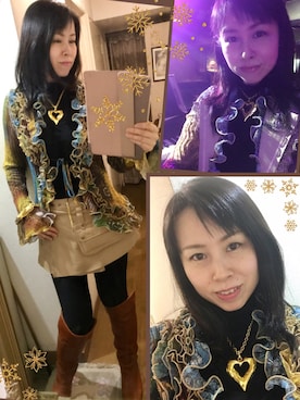 「ESPRIT（エスプリ）のアイテム（ブーツ）」を使った、yuririn0410さん（レディース・156cm）の冬コーディネート