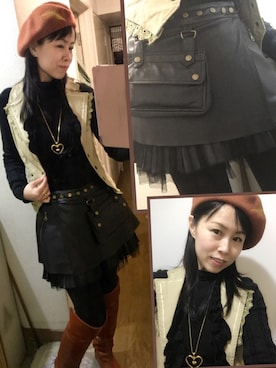 「ESPRIT（エスプリ）のアイテム（ブーツ）」を使った、yuririn0410さん（レディース・156cm）の冬コーディネート