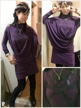 「アシンメトリー」｜「アイテム（チュニック）」を使った、yuririn0410さん（レディース・156cm）の春コーディネート