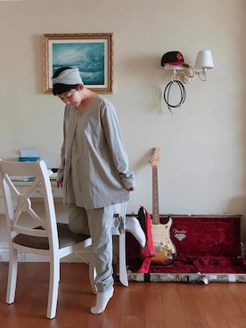 「アイテム（マタニティウェア/グッズ、グレー系）」を使った、Gochui-280日間の妊娠期間のために誕生したマタニティブランドさん（レディース・165cm）の夏コーディネート