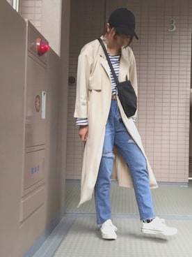 「Luz Llena（ラズレナ）のアイテム（ジャケット/アウター）」を使った、mokoさん（レディース・158cm）の春コーディネート