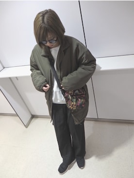 「グレゴリー」｜「アイテム（ブルゾン）」を使った、mokoさん（レディース・158cm）の春コーディネート