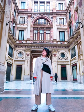 「海外」｜「アイテム（帽子）」を使った、はらちゃんさん（レディース・171cm）の夏コーディネート