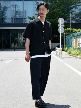 「KLEMAN（クレマン）のアイテム（サンダル）」を使った、安本さん（メンズ・170cm）の春コーディネート