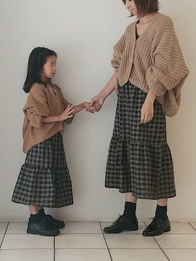 「秋のブラウンスタイル」｜「アイテム（その他）」を使った、Mさん（キッズ・120cm）の秋コーディネート