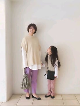 「ADAM ET ROPE'（アダムエロペ）のアイテム」を使った、Mさん（キッズ・120cm）の冬コーディネート