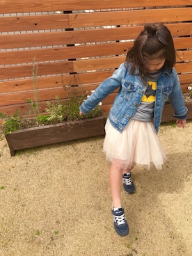 「NEW BALANCE（ニューバランス）の◆new balance KV996（スニーカー）」を使った、kaeさん（キッズ・120cm）の春コーディネート