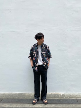「markaware（マーカウェア）のアイテム（パンツ）」を使った、takuyamizuguchiさん（メンズ・178cm）の春コーディネート