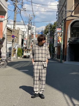 「N.HOOLYWOOD」｜「アイテム（スラックス）」を使った、takuyamizuguchiさん（メンズ・178cm）の春コーディネート