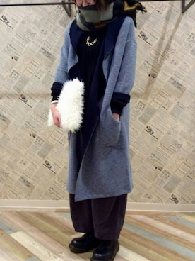 「スタッフコーデ」｜「アイテム（その他アウター）」を使った、スカラーあべのソラハ店さん（レディース・162cm）の秋コーディネート