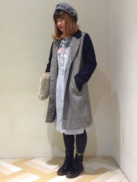 「ScoLar（スカラー）のアイテム（ジャケット/アウター）」を使った、スカラーあべのソラハ店さん（レディース・164cm）の冬コーディネート