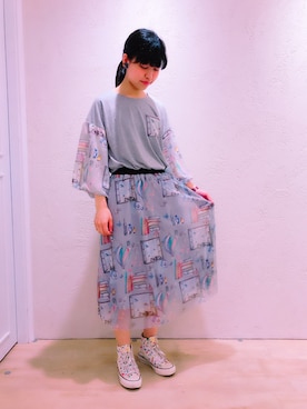 「iS ScoLar（イズスカラー）のアイテム」を使った、スカラーあべのソラハ店さん（レディース・160cm）の夏コーディネート