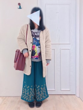 「ScoLar（スカラー）のアイテム（その他アウター）」を使った、スカラーあべのソラハ店さん（レディース・160cm）の冬コーディネート