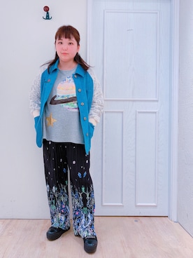 「ScoLar（スカラー）のアイテム（ジャケット/アウター）」を使った、スカラーあべのソラハ店さん（レディース・153cm）の春コーディネート