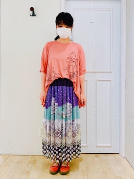 「ScoLar（スカラー）のアイテム」を使った、スカラーあべのソラハ店さん（レディース・160cm）の夏コーディネート