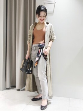 「Rougevif」｜「アイテム（キャミソール）」を使った、フジハラさん（レディース・156cm）の春コーディネート