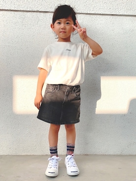 ＊MEI＊さんの「CONVERSE/コンバース KIDS JACKPURCELL SLIP                」を使ったコーディネート