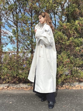 「オーバーサイズコート」｜「アイテム（ブーツ）」を使った、るいさん（レディース・159cm）の冬コーディネート
