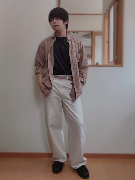 「LANCEL（ランセル）のアイテム（シューズ）」を使った、ガッシー《低身長》さん（メンズ・165cm）の秋コーディネート