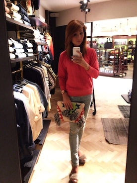 「SCOTCH & SODA（スコッチ アンド ソーダ）のアイテム（パンツ）」を使った、Mさん（レディース・169cm）の秋コーディネート