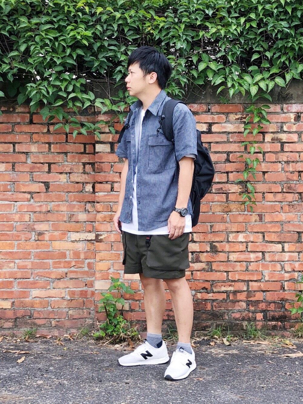 「summer、NEWBALANCE、New Balance、goopi、GOOPiMADE、Taiwan、Tainan、men、ootd、ootdtw」｜「no brandのアイテム（シャツ/ブラウス、ブルー系）」を使った、zivyehさん（メンズ・165cm）の夏コーディネートの1枚目の写真