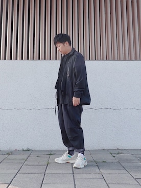「oqLiq（オークリック）のアイテム（トップス）」を使った、zivyehさん（メンズ・165cm）の冬コーディネート