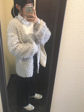 「アイテム（その他ヘアアクセサリー、ホワイト系）」を使った、mauさん（レディース・154cm）の春コーディネート