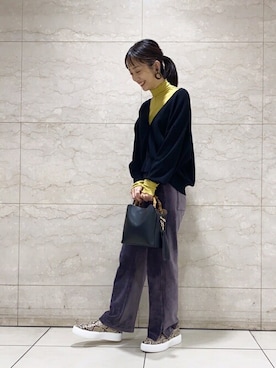 「パイソン柄」｜yunaさん（レディース・161cm）の秋コーディネート