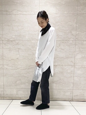 「ムートン」｜「アイテム（スリッポン）」を使った、yunaさん（レディース・161cm）の秋コーディネート