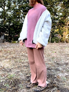 「SpRay（スプレイ）のアイテム（ブルゾン）」を使った、さ〜こさん（レディース・156cm）の冬コーディネート