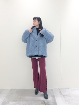 「JEANASIS（ジーナシス）のアイテム（その他アウター）」を使った、ミチホさん（レディース・171cm）の冬コーディネート