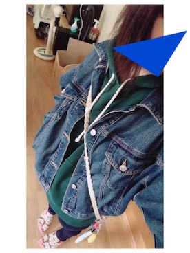 「ゆるカジ」｜「アイテム（デニムジャケット）」を使った、はるまきさん（レディース・158cm）の秋コーディネート