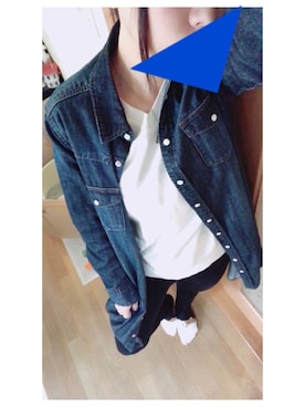 「Right-on（ライトオン）のアイテム（シャツワンピース）」を使った、はるまきさん（レディース・158cm）の秋コーディネート
